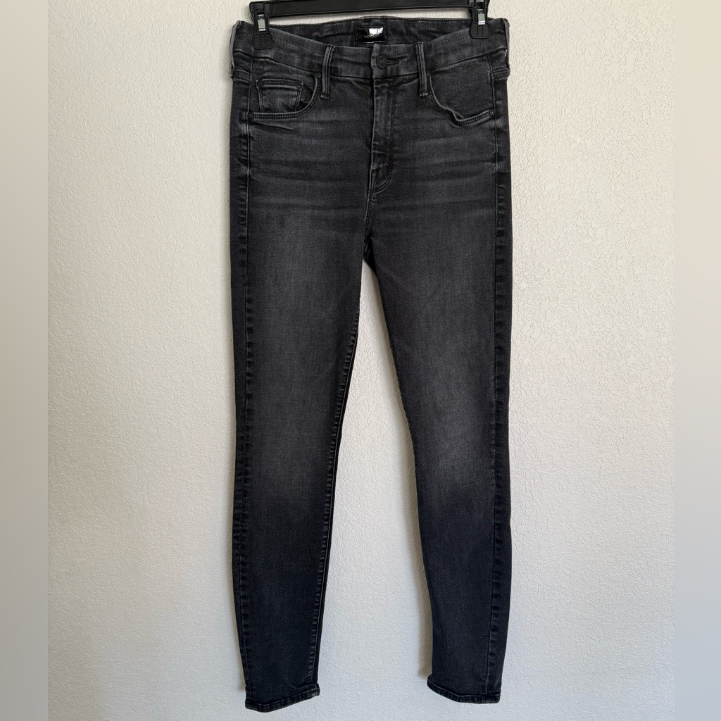 Mother The Looker Five Pockets Straight-Leg Mid-Rise Stretch-Denim Blend Jeans